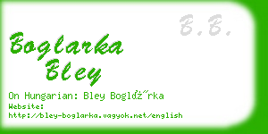 boglarka bley business card